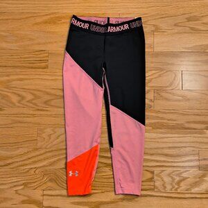 Under Armour, Color Block Training Tights; Size Youth Medium (EUC)